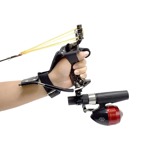 Hunting Fishing Slingshot Set High Precision Outdoor Shooting with Fishing Rubber Band Game Sling Shot with Dart and Re