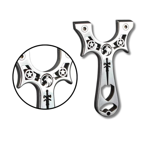 Lance-pierres en acier inoxydable Double Star Eagle Sword