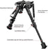 Lightweight And Foldable Bipods Quick Release Adapter For Adjustable 6-9 Inch Scope With 20MM Mount