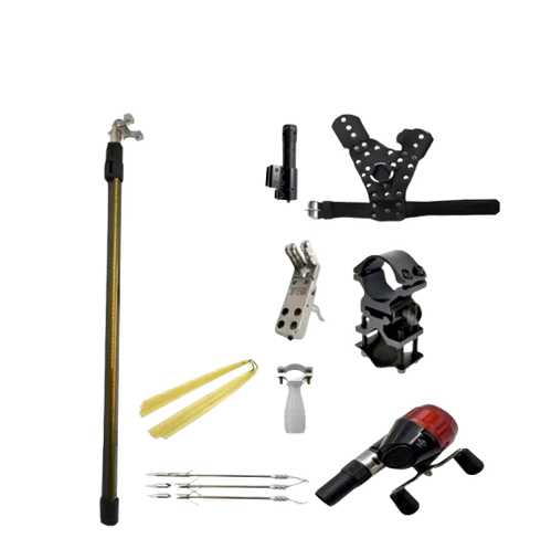 High Quality Gold Metal Retractable Slingshot with Outdoor Hunting and Fishing Dual protection Slingshot Set