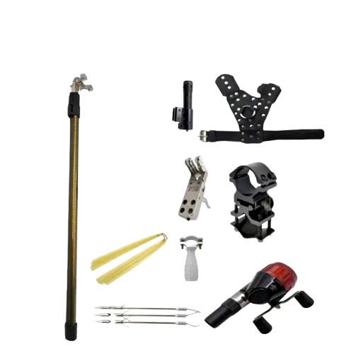 Tirachinas retráctil de metal dorado de alta calidad con doble protección para caza y pesca al aire libre.