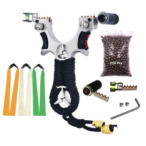 Flying Bird Benz Alloy Slingshot Catapult with Laser Durable Outdoor Target Shooting Game Slingshot