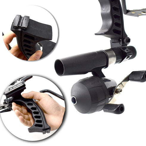 Carrete de pesca con tirachinas de alta calidad para exteriores, productos profesionales, accesorios de caza.