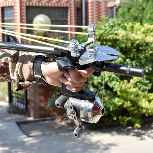 Tirachinas de alta precisión para pesca con caña larga y caza al aire libre.