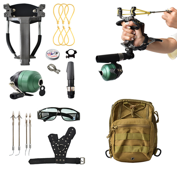 Ensemble lance-pierres de chasse, lance-pierres portable pour le tir en extérieur et la pêche
