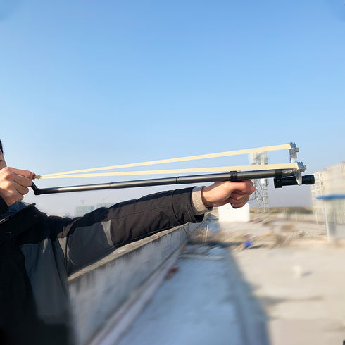 Tirachinas de precisión de metal con varilla larga FS1 Mini y láser rojo