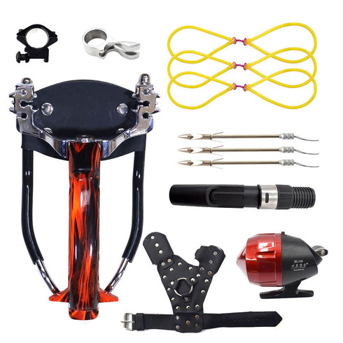 High Quality Red Fish Shooting Slingshot Hunting Outdoor Professional Fish Shooting Set Other Shooting Products