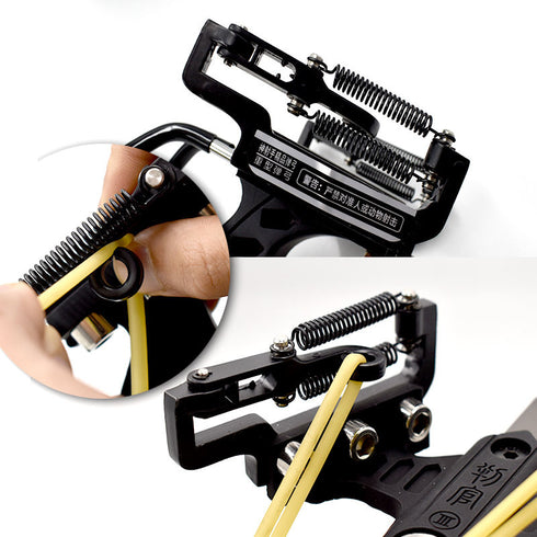 Carrete de pesca con tirachinas de alta calidad para exteriores, color negro, productos profesionales, accesorios de caza.