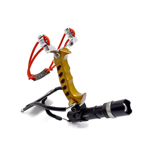 Nuevos y novedosos accesorios de caza de acero inoxidable para disparar peces, tirachinas especializados en actividades al aire libre de caza con tirachinas.