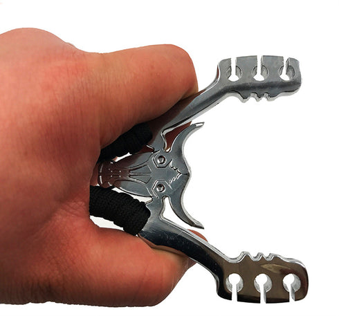 Tirachinas de aleación de metal de gran potencia con cabeza de toro para exteriores, tirachinas tradicional de tiro al blanco de alta precisión.