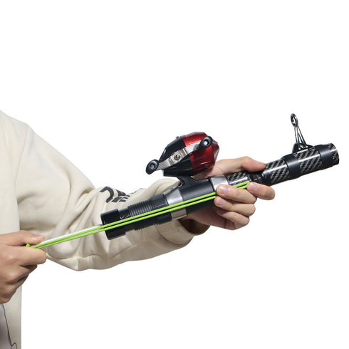 Tirachinas de caza con carrete, modelo mejorado para pesca al aire libre, dispensador de cebo