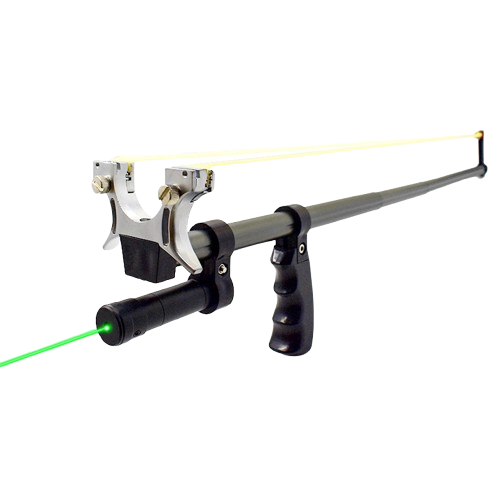 Long Rod Slingshot With Green Laser Powerful Slingshot Outdoor Hunting Slingshot