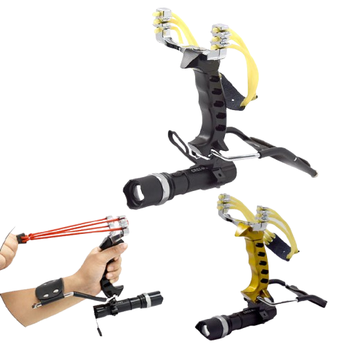 Nuevos y novedosos accesorios de caza de acero inoxidable para disparar peces, tirachinas especializados en actividades al aire libre de caza con tirachinas.