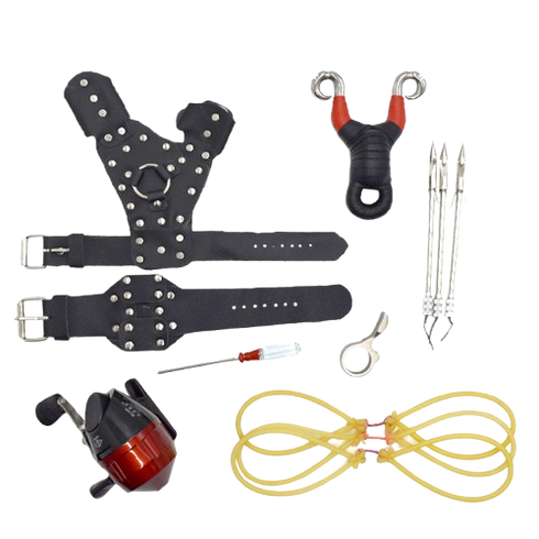 Hunting Stainless Steel Slingshot Fishing Suit Shooting Fish Darts Slingshot