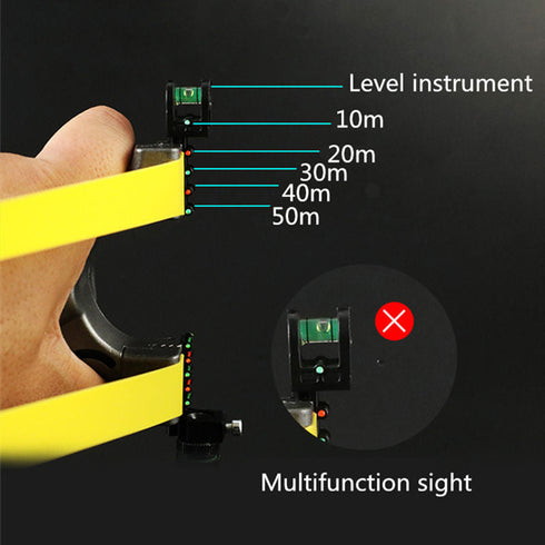 Tirachinas láser de alta precisión de resina gris de doble tornillo, resistente al aire libre, portátil, para tiro al blanco.