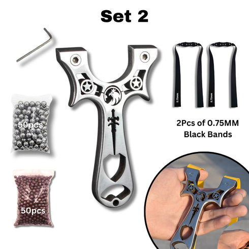 Lance-pierres en acier inoxydable Double Star Eagle Sword