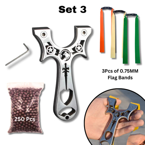 Lance-pierres en acier inoxydable Double Star Eagle Sword